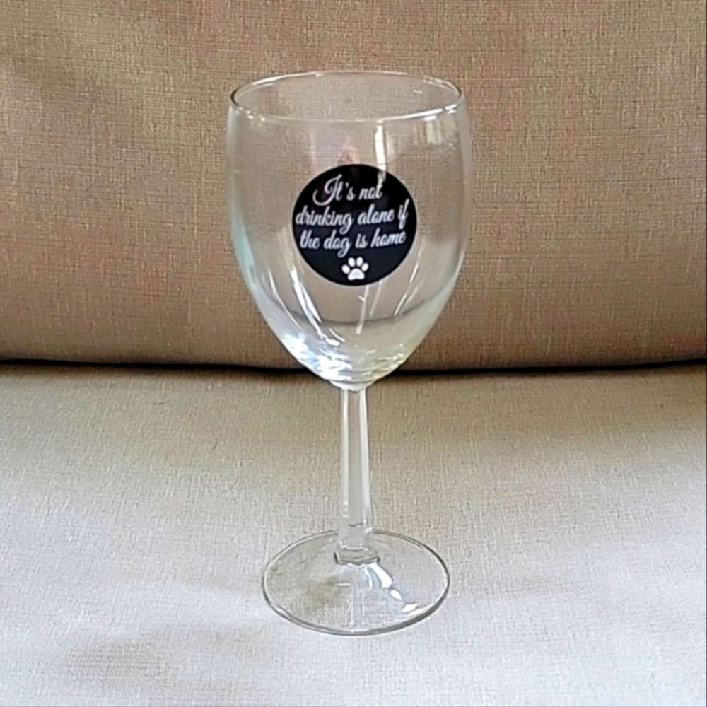 2/$8 Dog Lovers Wine Lovers Dog Wine Glass
